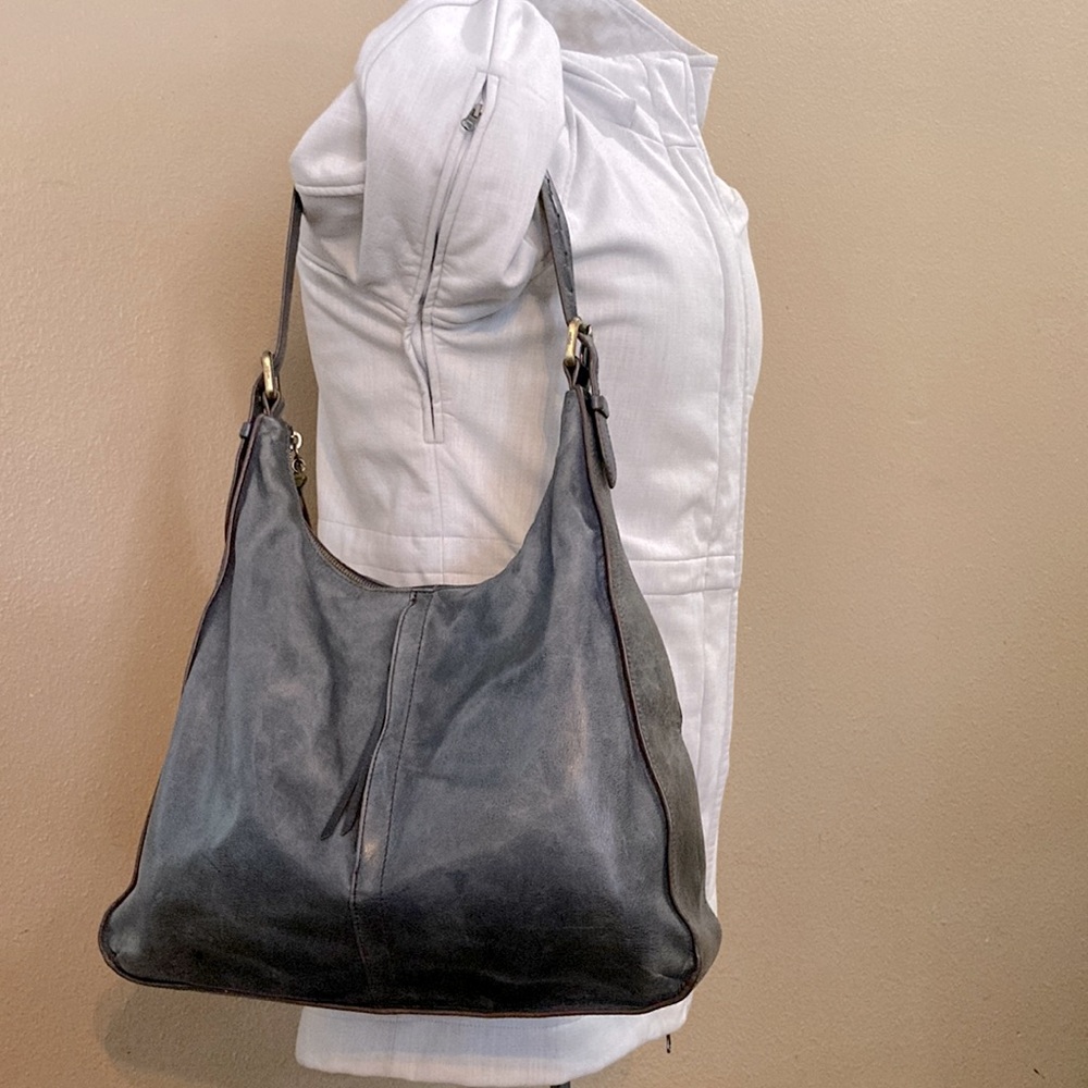 HOBO INTERNATIONAL Shoulder BAG Purse DISTRESSED LEATHER Tote Vintage